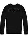 Tommy Hilfiger Kids Unisex Essential Sweatshirt without Hood, Black (Black), 9 Months