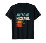 Awesome Husband Since 2012 12th wedding anniversary 12 years T-Shirt