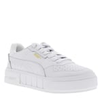 Baskets basses FEMME Puma Cali Court en cuir blanches et à lacets