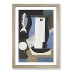 Big Box Art Louis Marcoussis The Fish Framed Wall Art Picture Print Ready to Hang, Oak A2 (62 x 45 cm)