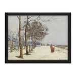 Artery8 Armand Guillaumin Quay In The Snow C1873 Painting Artwork Framed Wall Art Print 18X24 Inch