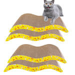 Kattklösbräda, Kartong Vändbar Kattklösare Stor Bred Modern Soffa Säng med Kattmynta (4-pack)