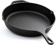 Cast Iron Skillet Frying Pan Oven Safe Grill Cookware 12Inch, non stick - Nuovva