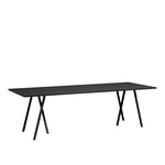 HAY - Loop Stand Table with Support 250 x 92,5 cm Black - Matbord - Leif Jørgensen - Svart