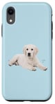 Coque pour iPhone XR Chemise blanche Labrador Retriever jaune Love Lab Mom Dog Dad