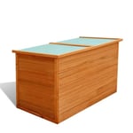 "Top" Boîte de rangement de jardin - Coffre de jardin d'extérieur JILI 126 x 72 x 72 cm Bois,17,4 Kg