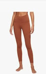 Nike Yoga Medium Women's Brown Dri-Fit High Waisted 7/8 Leggings DM7023-246-New