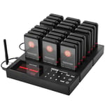 VEVOR Système de Téléavertisseur de Restaurant sans Fil Longue Portée de 400 m, Bipeurs Restaurant pour File d'Attente avec Vibration et Clignotant, 24 Buzzers pour Camion Restaurant, Café, Magasin