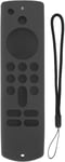 Coque De Télécommande, Coque en Silicone pour Télécommande Fire TV Stick, étui De Protection Antidérapant en Silicone avec Lanière 3ème Génération(Gris)