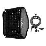 Godox 60x60cm Softbox Diffuser with Inner Grille, S2-type Bracket Bowens Mount Carry Bag for Camera Flash Studio Photography Compatible with Godox AD200Pro/ V1 Series/ TT350 Series/ V860Ⅱ Series