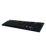 Logitech G 915 LIGHTSPEED Wireless Mechanical Gaming Keyboard with GL Keys, Low Profile Tactile, LIGHTSYNC RGB, Ultra Slim Design, 30 Hours Battery Life, Portuguese QWERTY, Black