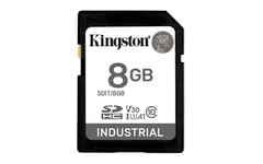 KINGSTON 8GB SDHC INDUSTRIAL -40C TO 85C C10 UHS-I U3 V30 A1 PSLC (SDIT/8GB)