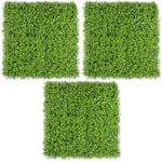 CHRISTOW Garden Foliage Artificial Living Wall Panels, Privacy Screening, Fence Covering Decoration, Indoor Outdoor, Waterproof UV Protected, 1m x 1m (3 Sets of 4 50cm x 50cm)