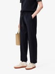 Lacoste Oversized Navy Wool Track Pants, Navy, Size 16, Women