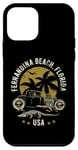 Coque pour iPhone 12 mini Fernandina Beach Florida Sunset Hotrod Design vieilli