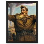 Curry Mural Abolitionist John Brown American Painting Artwork Framed Wall Art Print A4