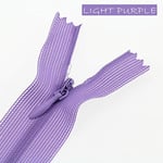 LIANLI 3 # 60 cm Fermetures éclair invisibles DIY Bobine en nylon Fermeture éclair pour coudre vêtements, coussin, oreiller, violet clair, 60 cm