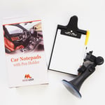 Mobi Lock Car Clip Board, Dashboard Memo Pad with Pen Holder & Pad Mount - Cup,