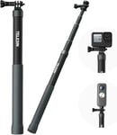 TELESIN Selfie Stick Longue Perche Invisible pour GoPro Insta360 (120 cm/47,2 Pouces), Monopode d'Extension en Fibre de Carbone Léger pour Go Pro Hero 13 12 11 10 Insta360 DJI Osmo Action Accessoires