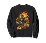 Marvel Ghost Rider Spirit of Vengeance Flaming Skull Sweatshirt