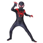 Lasten Miles Morales -asu Spiderman Cosplay Jumpsuit Halloween Cosplay -asu 150cm