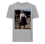 T-Shirt Homme Col Rond Femme Cowboy Western Revolver Photo De Film Original Vintage