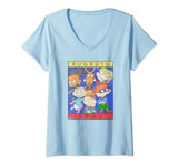 Rugrats Retro Group Square Nineteen Ninety-One T-Shirt avec Col en V