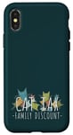 Coque pour iPhone X/XS Cat Tax Family Discount! Social Media Meme Fun