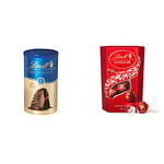 Lindt Hot Chocolate, 300g & Lindor Milk Chocolate Truffles Box - Approx 16 balls, 200g - Chocolate Truffles with a Smooth Melting Filling - For Him or Her for Valentines Day