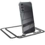 For Samsung Galaxy A14 phone case with lanyard chain Dark Gray