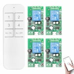 DieseRC Interrupteur Intelligent WIFI 4x1 canal avec 1x émetteur Bluetooth, DC 5V 12V 24V 36V Sortie Passive Module Relais, Ewelink APP Contrôle WIFI compatible avec Alexa/Google Home