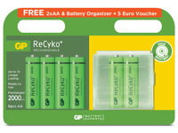 Gp Batterier Recyko+ Aa Uppladdningsbara Batterier 2000 Mah - 6-Pack