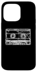 Coque pour iPhone 14 Pro Max Croquis de cassette de musique rétro Croquis audio vintage