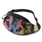 XCNGG Sac de taille en cours d'exécution Sac de taille de loisirs Sac de taille Sac de taille de mode Children Wolf Painting Fanny Packs for Women and Men Waist Bag Adjustable Belt for Outdoors Workou