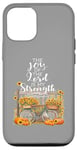 Coque pour iPhone 14 Pro Verset de l'écriture The Joy Of The Lord Is My Strength Automne 2024