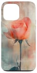 Coque pour iPhone 13 Pro Max Rose grunge douce atmosphère rêveuse rose art