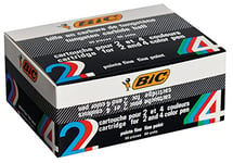 BIC 4 Couleurs Original Fine Recharges Stylo-Bille Pointe Fine (0,8 mm) - Noir, Boîte de 50