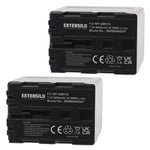 EXTENSILO 2x Batteries compatible avec Sony Video Walkman GV-D1000, MVC-CD500 appareil photo, reflex numérique (4800mAh, 7,2V, Li-ion)