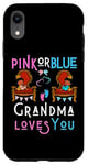 Coque pour iPhone XR Rose ou bleu Grandma Loves You Granny Nana Mimi Grandmother