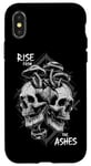 Coque pour iPhone X/XS Crâne Morille Mushrooms Rise From The Ashes Mycologist Goth