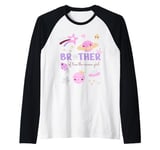 Brother of Two The Moon Girl Cosmos Stars Space 2nd Birthday Raglan Baseball Tee