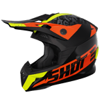 Shot Race Gear Crosshjelm Pulse Airfit, Sort/Orange/Neongul