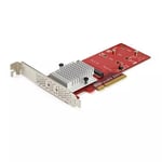 StarTech.com Dual M.2 PCIe SSD Adapter Card - x8 / x16 Dual NVMe or AHCI M.2 SSD to PCI Express 3.0 - M.2 NGFF PCIe (M-Key) Compatible - Supports 2242, 2260, 2280 - RAID &amp; JBOD - Mac &amp; PC