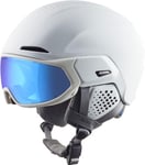 ALPINA Alto Q-Lite Casque de Ski Unisex-Adults, White Matt (Blue revo), 55-59