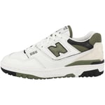 New Balance Homme 550 Sneaker, White Dark Olivine Black Bb550dob, 40.5 EU