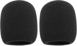 Lot de 2pcs Filtres Anti-Pop pour Microphone SM58 Compatible avec Shure SM58 PGA48-XLR PGA48 SM58 Beta58A SM48 SM58-S SM58-CN Micro Type Boule 7.6x6.5cm, Noir