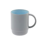 100% Dishwasher Microwave Safe Dinnerware D/Ware Plastic Mug Pp 450ML Blue/Grey