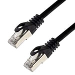 Network Cable S/FTP PIMF Cat 7 5.00 m Black Patch Cable Gigabit Ethernet LAN DSL CAT7 Cable