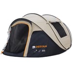 Deryan 4p 8000 Sable Tente Adulte Unisexe, crème, 4 Personen 8000MM