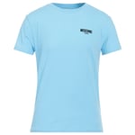 Moschino Mens Swim Logo Plain Light Blue T-Shirt material_cotton - Size Small